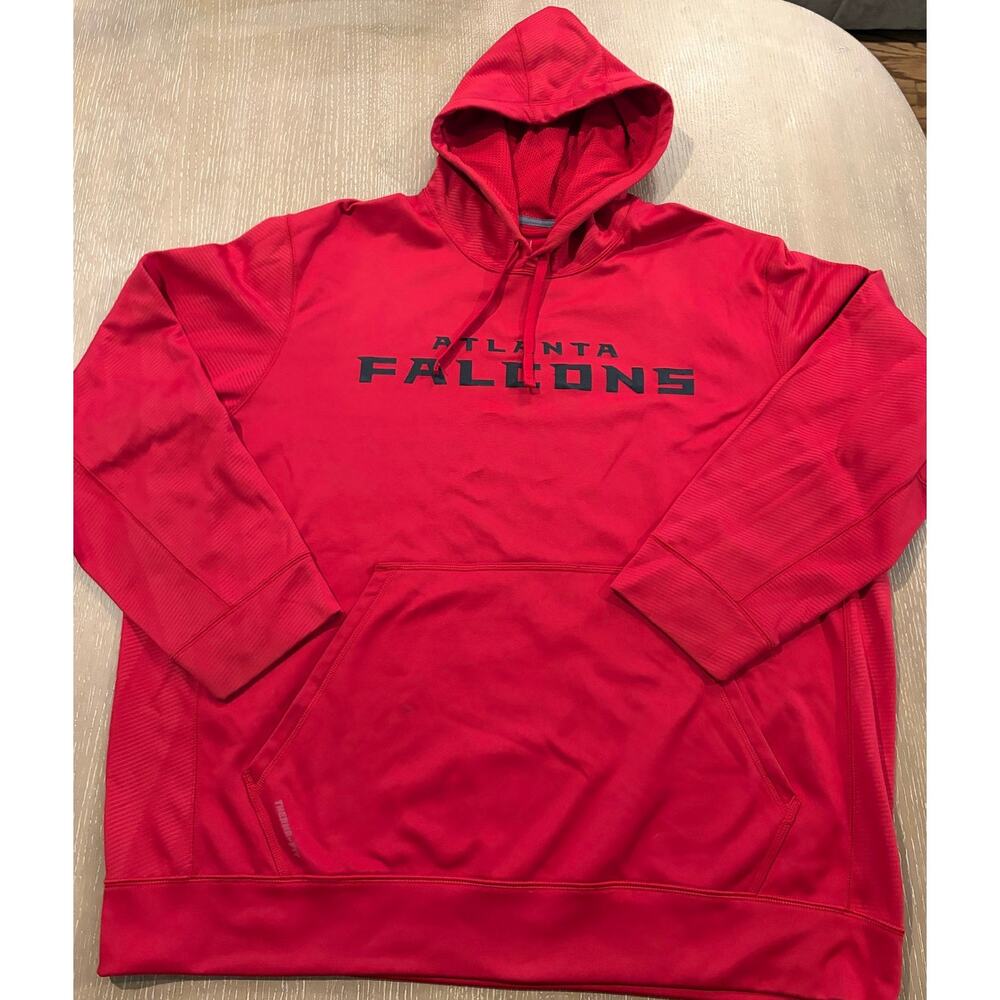 Nike Therma-Fit Atlanta Falcons Hoodie Mens XXL Red NFL Long Sleeve On Field